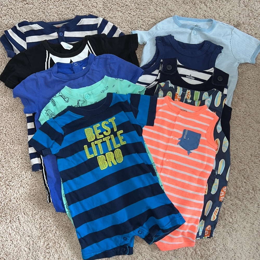 Baby boy rompers 6-9 months